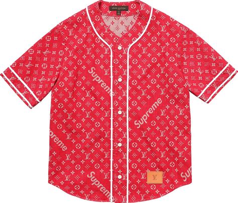 louis vuitton supreme baseball shirt replica|louis vuitton button up shirt.